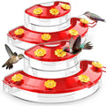 Birdream 2 Pack Window Hummingbird Feeders for Outdoors, 10oz, Red | Strong Suction Cups, 7 Feeding Ports, Easy to Use and Maintain, Gift for Bird Lover - size: 2 Pack