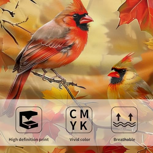 Fall Birds Hand Towels Set of 2, 14x28 Inch Autumn Rustic Maple Leaves Thanksgiving Harvest Decorative Tea Towel Drying Baking Cooking Wash Cloth for Bathroom Kitchen Decor - color: Maple Birds