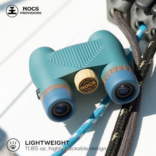 Nocs Provisions Standard Issue 10x25 Binoculars, Waterproof, Bird Watching | 10X Magnification, Bak4 Prism, Wide View Multi-Coated Lenses, Hiking & Backpacking, Adults & kids - color: Pacific Blue II, size: 10x25