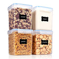 Vtopmart 2.5L / 84.5oz Food Storage Containers, 4 PCS, Blue | Airtight Seal, BPA Free, Food Grade Material, Dishwasher Safe (Not Lids) - color: Blue, size: 2.5L