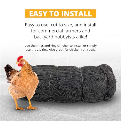 Stromberg's 1" Knotted Netting, Game Bird Netting for Pheasants & Quails, Heavy Duty, Chicken Coops, Gardening, UV-Resistant, 85 lb. Break Strength, 25'x25' | For Pheasants & Quails, Heavy Duty, Chicken Coops, Gardening, UV-Resistant, 85 lb. Break Strengt