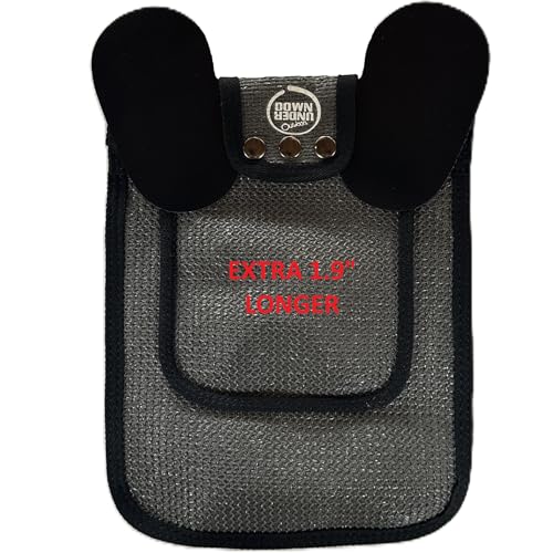 DOWN UNDER OUTDOORS 2 Small Extra Long Bantam Chicken Saddles (Gray Mesh) | Adjustable Straps, Chicken Apron, Poultry Saver, Pet Supplies, Including Shoulder Cover, Heavy Duty Shade Cloth Mesh - color: Dark Grey Mesh