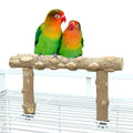 Bird Perch Stand,Natural Wood Cage Gym Toy Branch for Small Large Parrot | 100% Natural pepper wood, no chemical odor, non-slip grip, fits parakeets cockatiels conures African greys, easy install