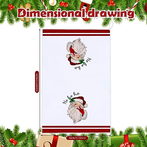 Oudain 6 Pcs Christmas Kitchen Towels Red and White Christmas Hand Towels Xmas Tree Snowman Dish Cloths 24 x 16 Inch Santa Truck Decorative Tea Dishcloths for Home Kitchen Bathroom Winter Xmas Gifts - color: Santa