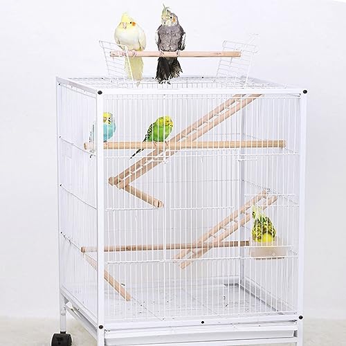 2pcs Birdie Basics Wooden Ladder for Bird Cage Climbing Ladder Toy for Parakeets Parrots Cockatoo (6 Step & 8 Step)