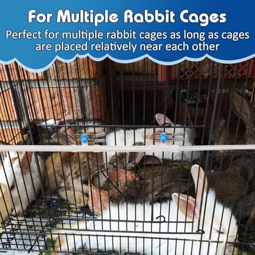 Automatic Rabbit Nipple Drinker Kit, 12 Sets No-Leak Water Nipples | 19FT hose & Installnation Tools，ABS Bite-proof Watering Systerm, Fits for Small caged Animals