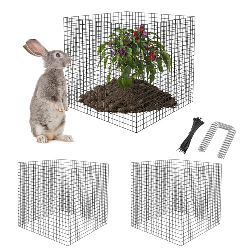 UNIFAMILY 8Pcs Plant Protectors from Animals, 2 Pack Metal Wire Plant Cage, Garden Protector Cage from Deer, Mesh Garden Protector from Rabbits, Chicken Wire Plant Covers from Animals - size: 8 Pcs Plant Protectors