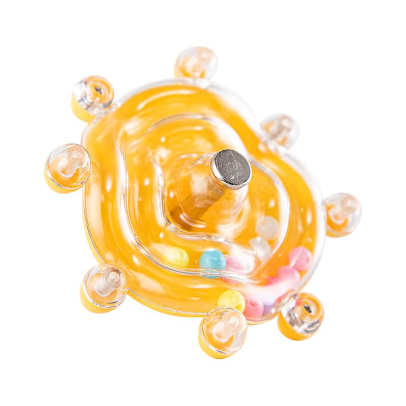 Parakeet Toys, Small Parrot Rotating Interactive Training Toy, Parakeet Cage Accessories, Budgie Toys, Cockatiel Toys, Lorikeets Toy, Love Bird Toys,Conure Toys,Bird Toys for Parrots (Yellow) - color: Yellow