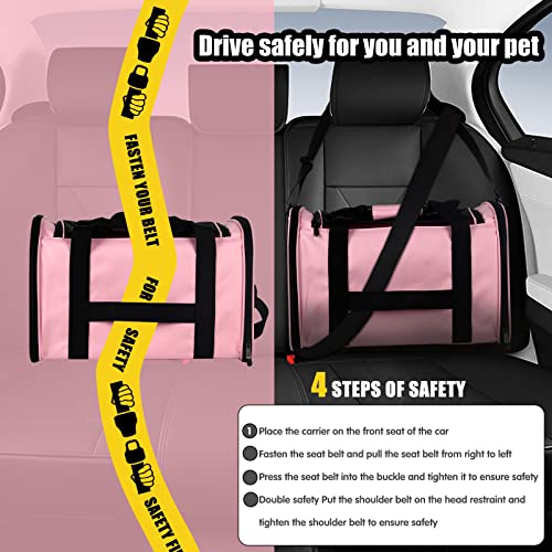 top tasta cat Carrier Large Dog Cat Carriers Puppies up to 30Lbs, Big Dog Carrier Soft Sided, Collapsible Travel Puppy Carrier (X-Large, Pink) - color: pink, size: 20.0"L x 13.0"W x 13.0"H