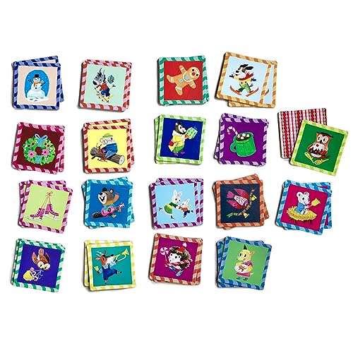 eeBoo: Memory & Matching Game- Woodland Holiday - 18 Themed Matching Pairs, Educational Preschool Game, Kids Ages 3+, 1-4 Players - style: Woodland Holiday