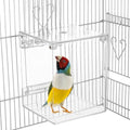 Happyyami Hanging Bird Bath Box for Cage Multifunctional Bird Bath Cage Accessory for Parakeet Cockatiel and Small Birds Space-Saving Shower Indoor Accessories 6.49 X 5.11 X 5.11 in