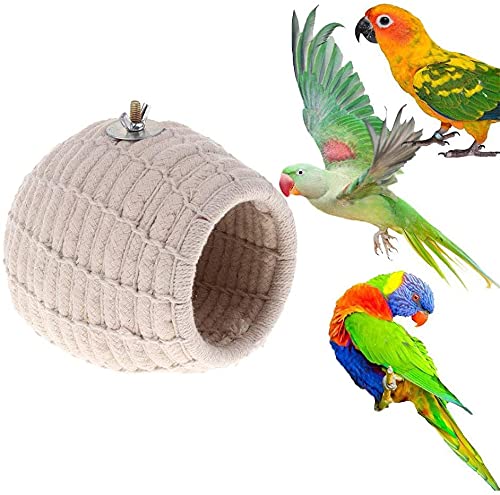 Litewoo Bird Breeding Nest Warm Rope Bed House for Small Medium Bird Parrot Parakeet Conure Cockatiel Canary Finch Lovebird Budgie (C: Cotton Rope) - color: C - Cotton Rope