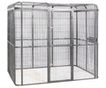 SENY Heavy Duty Large Walk-in Bird Aviary Cage, 79H x 86W x 62D inches, for Parrots, Macaws, Cockatoos, Reptiles, Dogs, Birds Flight Cage. (Silver Black, Wire Size: 0.14") - color: Silver Black, size: Wire Size: 0.14"