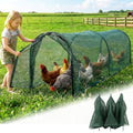 Chicken Runs for Yard,79" & 157" Extra Long Foldable Chicken Tunnels for Outside,All-in-One Kit with Sun Protection Net, Removable Door, Frame & Tools (Green, 79 * 21 * 32 inches) - size: 79*21*32 inches