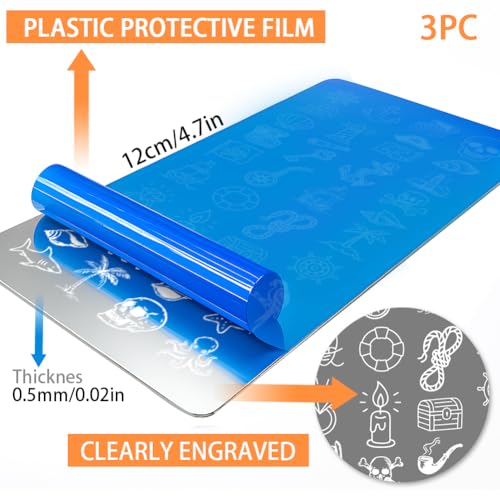 PH PandaHall 3pcs Nautical Treasure Nail Stamping Plate Anchor Lighthouse Nail Arts Stencils Pirate Nails Stamper Ocean Life Nail Image Plates for Ocean Lover Women Manicure Salon Design Print - style: Nautical Treasure