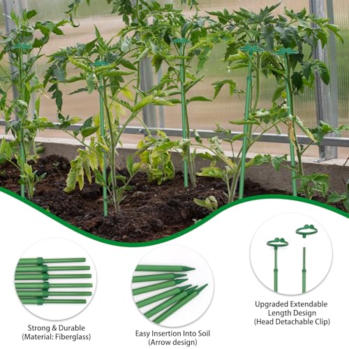 Extendable Plant Stakes,Length Scalable From17.5to30.1IN Plant SupportStake | 7Pack Orchid Sticks with Clips for Indoor Outdoor,Garden Stakes for Plant, Tomato, Vegetables, Monstera, Vine, Potted Plants - size: 30.1Inches 7Pack