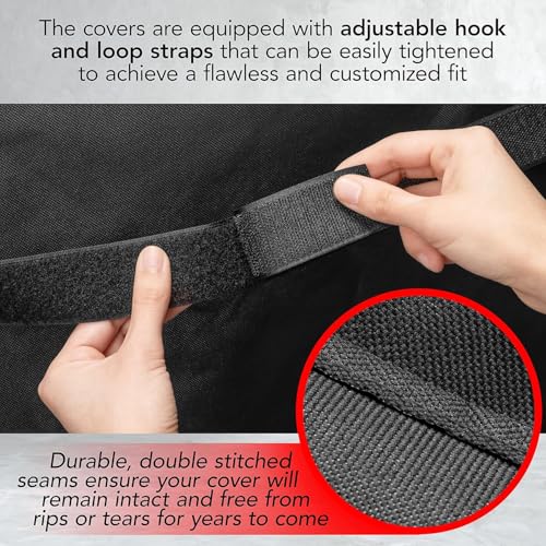 Heavy Duty BBQ Grill Cover for Outdoor Grill, 30 Inch, Black | Waterproof, Rip-Proof Fabric, Weather & UV Resistant, Fade Resistant, Adjustable Straps, Secure Fit for Outdoor Grills - color: Black, size: 30"L x 26"W x 43"H