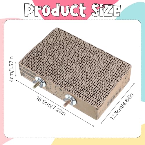 7.3 Inch Paper Bird Platform, Parakeet Toys Bird Toys Parrot Perch Birds Cage Stand Chewing Toy Parrot Cage Playground for Macaws, Conures, Budgies, Cockatiel, Lovebird, Small Birds