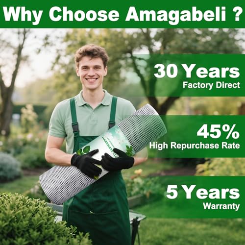 Amagabeli Ture 19 Gauge Hardware Cloth 1/2 inch 16 in x 50 ft Premium Galvanized After Weld Chicken Wire Mesh Roll Fencing Plant Supports Poultry Netting Rabbit Cage Snake Gopher Fence Coop - size: 1/2" 16"x50'