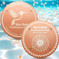 OICEME Bird Bath Purification Disk Pure Copper Backyard Outside Solar Power Wild Hummingbird Pedestal Fountain Cleaner Outside Feeder Cage Dispenser Heater Outdoor Railing Glass Concrete Daisy - color: Copper 2PCS Bird&Daisy