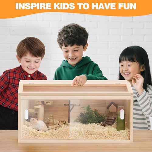 Brooder Box for Chicks 32x16x16'' with Heating Plate & Sliding Door Brooder Heater for Chick Brooder Indoor Accommodates Up to 15 Chicks Ideal for Chickens Ducks Quails Hamsters Wooden - size: 31.5 x15.7 x15.7''