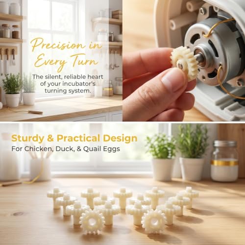 20pcs Incubator Motor Gear Egg Turning Motor Special Parts Incubator Parts Gear Turning for Incubating Chicken Duck and Quail Egg