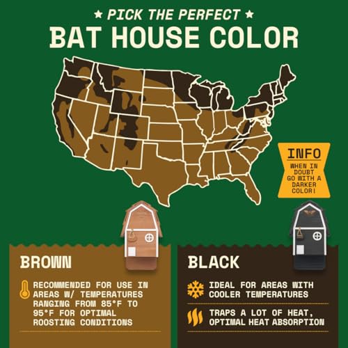 Bat Barn Junior - 2 Chamber, Brown Cedar, Up to 50 Bats | Compact cedar bat barn holds 50+ bats, barn-inspired with built-in vents and preassembled wall-mount kit. - style: 2 Chamber Big Bat Barn Brown Jr. (Up to 50 Bats)