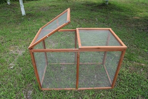 Chicken Coop Wooden Outdoor Cage Garden Backyard Hen House for 2-4 Chickens (40) Brown - size: 41.0"L x 22.0"W x 27.0"H