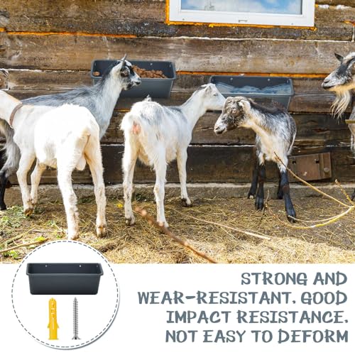10 Pack Chicken Feeder,5 Quart Hanging Goat Waterer,Dark Gray - color: Dark Gray