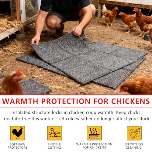 Chicken Nesting Pads, 16 Pack Nesting Pads for Chicken Coop, 10×10 Inch Washable Laying Box Pads for Chickens Coop, Reusable Chicken Laying Mats(10” x 10”,16 Pack)