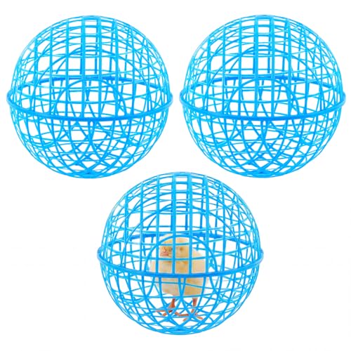 AceOrbit 3 Pack Rolling Chicken Ball Cage, 2026 Mobile Mesh Poultry Coop Ball for Free Range, Safety Globe Hutch for Chicks, Ducklings & Small Pets Outdoor Exercise and Roaming(11.02 Inch,Blue) - color: blue, size: 11.02 Inch