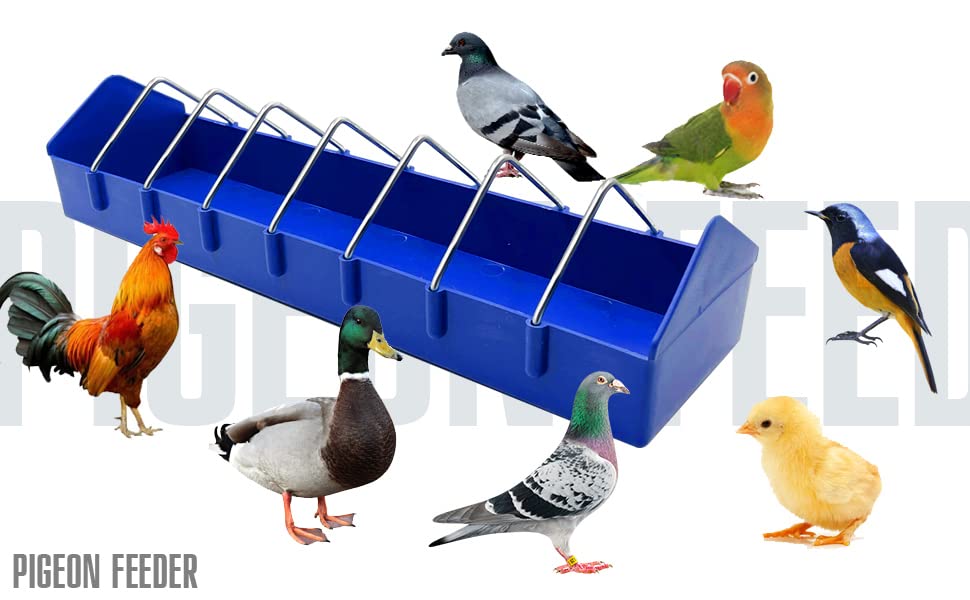 Pigeon Feeder,2pcs Bird Poultry Chicken Duck Parrots Quail Large Feeder Bowls, Thick Durable Slot Container Feeding Dish Food Dispenser Tool | Bird Poultry Chicken Duck Parrots Quail Large Feeder Bowls, Thick Durable Slot Container Feeding Dish Food Dispe