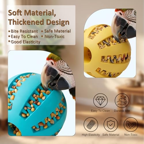 3 Pcs Bird Foraging Toys Puzzle Feeders, Parrot Foraging Toys for Parakeet Parrots Lovebirds Macaws Hamsters Guinea Pigs