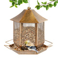 Bird Feeder, Heavy Duty Metal Bird Feeders for Outdoor Hanging, 3.5LB Extra Large Capacity Wild Birdfeeder for Garden Yard Outside Backyard - size: 3.5 pounds