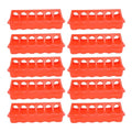10 Set Flip Top Poultry Feeder, Flip Top Chick Feeder Plastic Quail Small Poultry Feeding Tray 12 Trough Dish Dispenser for Chicken Duck