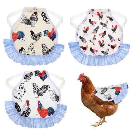 3 Pcs Hens Chicken Saddle Chicken Aprons with Elastic Straps | Poultry Hen Feather Protection Vest Jacket
