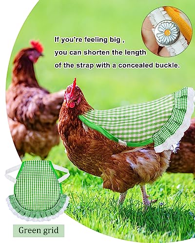 6pcs Chicken Saddle for Hens，Waterproof Chicken Saddle | Chicken Apron for hen Wing Back Protector with Elastic Straps, Print Feather Protective Chickens Vest Jacket - color: Chicken Saddle Hen 6pcs(B)