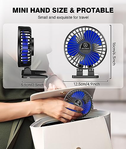 JZCreater USB Desk Fan, Mini Fan Portable, 3 Speeds Desktop Table Cooling Fans, Plug in Power, Rotation Strong Wind, Quiet Personal Small Fan for Home Desktop Office Travel Bedroom, Black (2Pack) - color: Black 2Pack