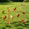 Wooden Chicken Roosting Bars Multi-Level Chicken Perch with Swings for Coop | for 8-12 Chickens, Let Chickens Run, Play & Stay Healthy, Ideal for Backyard Coops & Farms