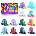Impossmaker 12PCS 3D Printed Dragon Eggs with Dragon Inside, Cool Stuff Fun Gifts, Mini Dragons Eggs Set Articulated Crystal Fidget Toy for Adults Teens Boy Gifts Easter Basket Stuffers - style: 12P-S3