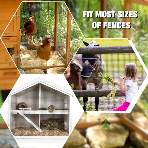 Tatuo Hardware Cloth 1/2 Inch 24in x 150ft Hot Dip Galvanized After Welded Cage Mesh Rolls 21 Gauge Metal Chicken Wire Roll Wire Fencing Poultry Netting for Raised Garden Rodent Animals - color: Black, size: 24in X 150ft