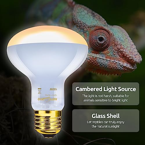 REPTI ZOO Reptile Heat Lamp Combo Pack, 100W UVA Daylight Basking Spot Light Heating Lamp and 26W UVA UVB Reptile Light Energy Saving Spiral Compact Lamp UVB Bulb 5.0 - size: CBL07
