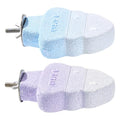 2 Pack Parrot Perch for Cage Bird Beak Grinding Stone, Volcanic Rock Mineral Bird Perch, Parrot Cage Accessories for Parakeets Budgies Cockatiels, Lovebirds Small to Medium Birds - color: Blue+Purple