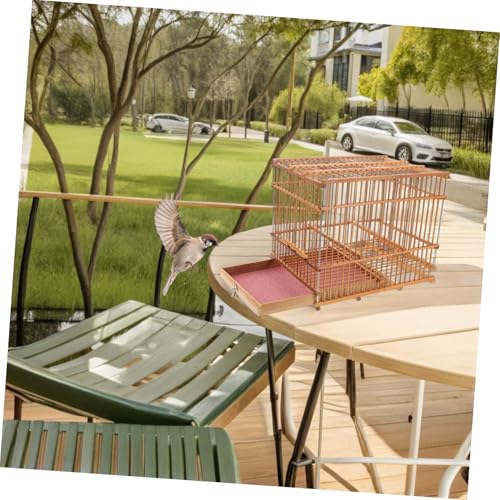 Lightweight Bird Cage Portable Woven Bird Carrier for Small Birds Stylish Outdoor Travel Accessory for Parakeets and More Durable Design for Everyday Use