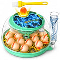 18 Egg Incubator with Automatic Egg Turning and Humidity Control,Chicken Egg Incubator, Large View Incubator for Chicken Duck Quail Eggs, External Water Refill, Egg Candler