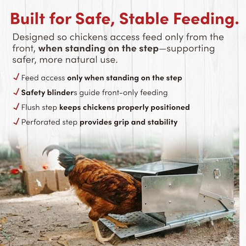 RentACoop Automatic Treadle Chicken Feeder - 40 lb Capacity - style: 40LB Treadle Feeder