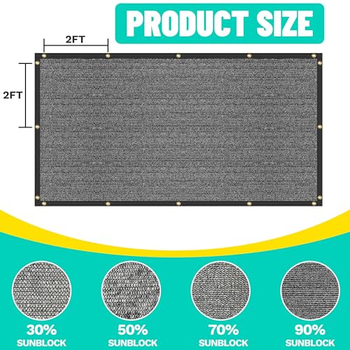 Royal Shade 6' x 3' Black 90% Shade Cloth Dog Kennel Shade Mesh Tarp Sunblock with Grommets for Dog Kennel Cover, Fence Privacy Screen, Greenhouse, Chicken Coop & Pet Playpen (We Make Custom Size) - color: Black, size: 0 6' X 0 3'