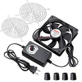 Wathai 120mm x 25mm AC Powered Computer Fan AC 110V 120V Speed Controller | Dual Ball 3000RPM High Speed Fan Variable Speed Controller for Biltong Box Greenhouse Receiver Amplifier Xbox DVR Cooling - size: 120mm