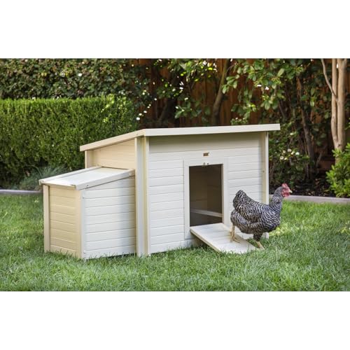 New Age Pet ECOFLEX Fontana Chicken Coop, Urban Barn for 2 to 3 Chickens, Easy Assembly, Eco Friendly & Durable, Tan - color: Maple, size: 52.4"L x 29.4"W x 29.1"H