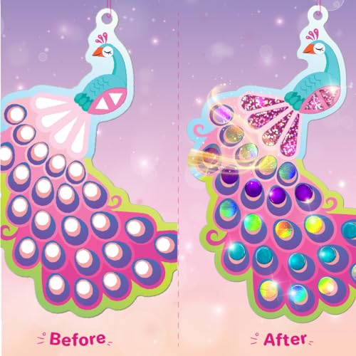 Imagimake Mirror Mosaic - Butterfly & Peacock, 5 Templates, 450+ Stickers | Mess-Free Craft Activity, Screen-Free Creative Art Kit for Kids, Birthday Gift for Boys & Girls Ages 3,4,5,6,7 Years Old - style: 2. Butterfly & Peacock